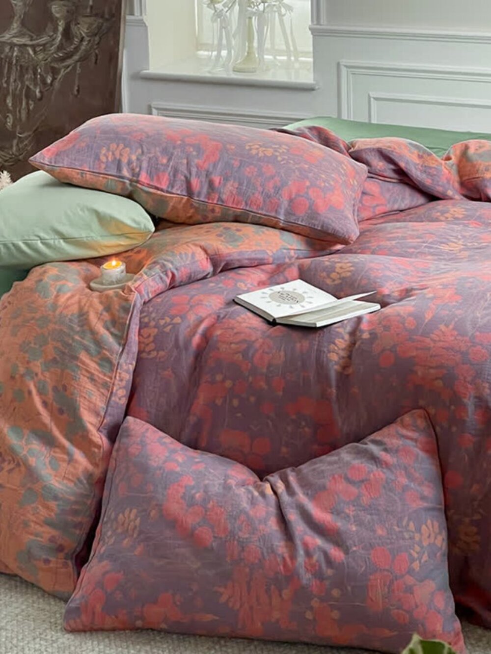 Ownkoti Lotus Pond Cotton Gauze - Pillowcases